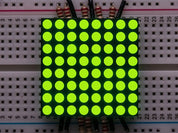 Small 1.2" 8x8 Ultra Bright Yellow-Green LED Matrix