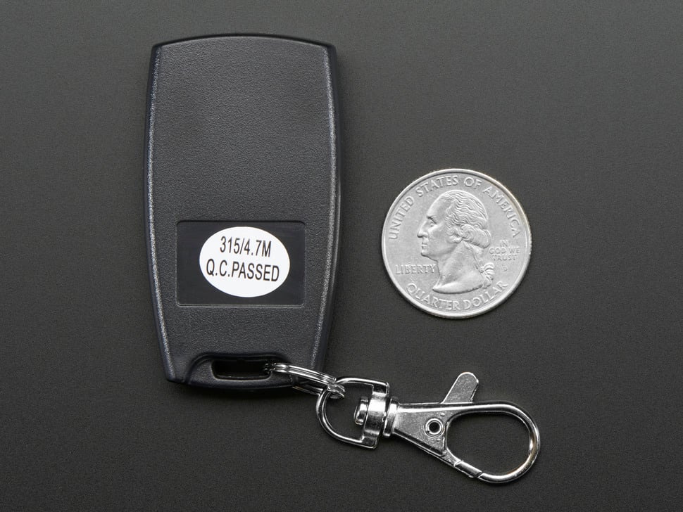 Keyfob 4-Button RF Remote Control - 315MHz