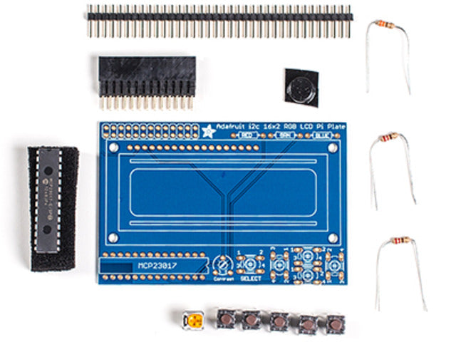 Adafruit RGB Positive 16x2 LCD+Keypad Kit for Raspberry Pi