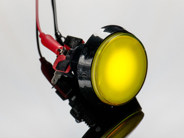 Large Arcade Button with LED - 60mm Yellow