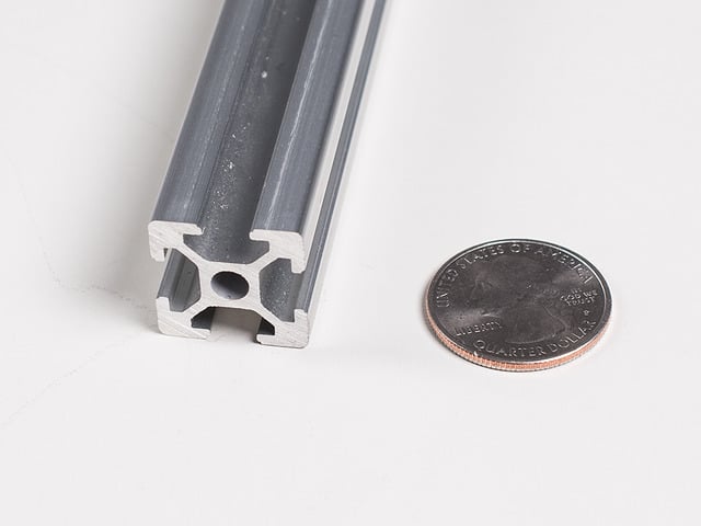 Detail of Slotted Aluminum Extrusion end