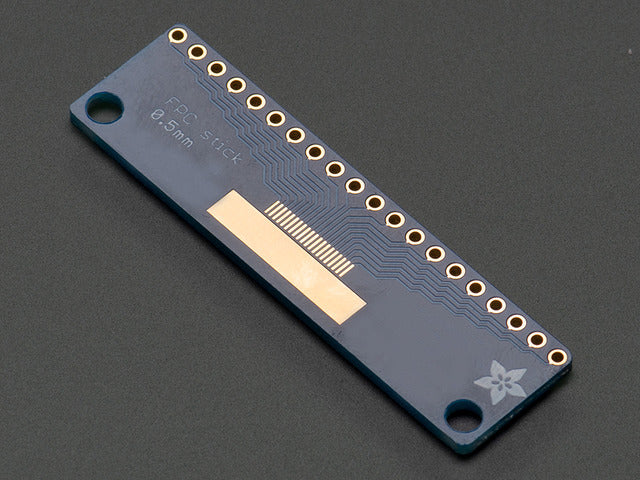 Angled shot of a 20 Pin Adafruit FPC Stick Pitch Adapter - 0.5mm