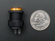 16mm Illuminated Pushbutton - Yellow Momentary