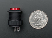 16mm Illuminated Pushbutton - Red Latching On/Off Switch