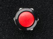 16mm Panel Mount Momentary Pushbutton -  Red