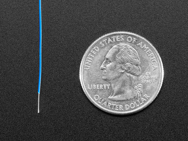 "Wire Wrap" Thin Prototyping & Repair Wire - 200m 30AWG Blue