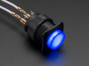 16mm Illuminated Pushbutton - Blue Latching On/Off Switch