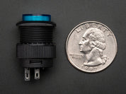 16mm Illuminated Pushbutton - Blue Latching On/Off Switch