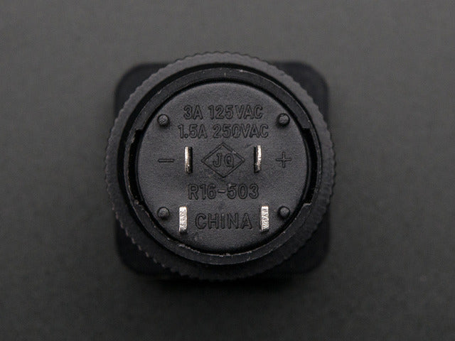 16mm Illuminated Pushbutton - White Latching On/Off Switch
