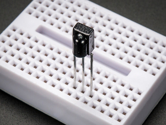 IR (Infrared) Receiver Sensor plugged into breadboard