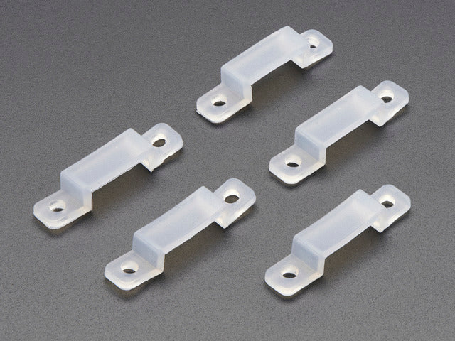 Five silicone mounting clips