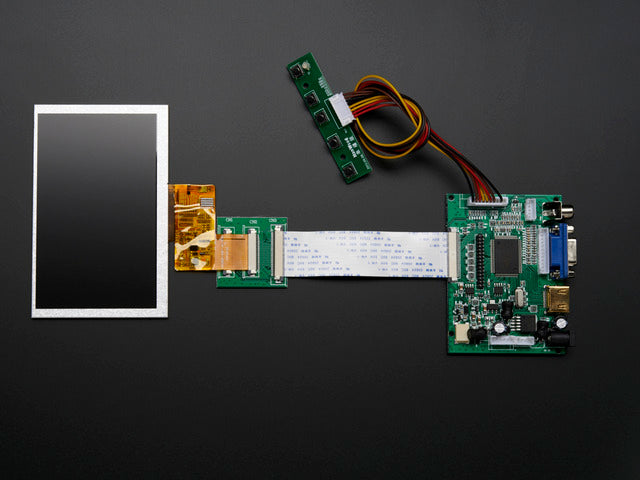HDMI 4 Pi 5" Display not Touchscreen 800x480 - HDMI/VGA/NTSC/PAL