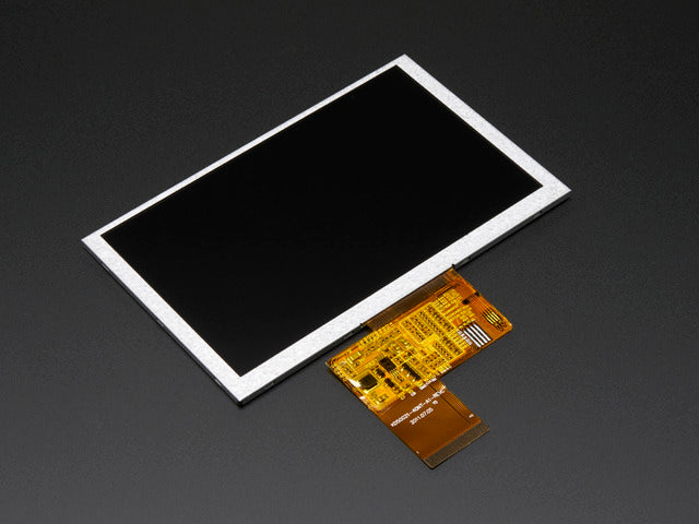 Bare rectangular TFT display with flex connector