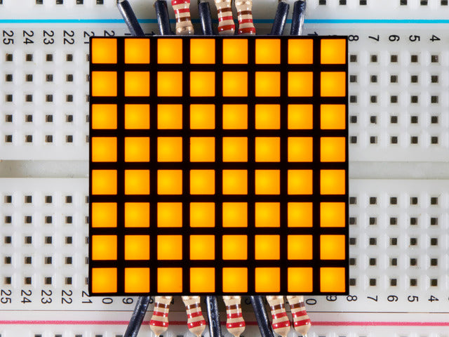 1.2" 8x8 Matrix Square Pixel - Yellow.