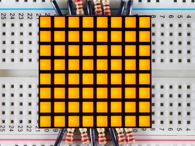 1.2" 8x8 Matrix Square Pixel - Yellow