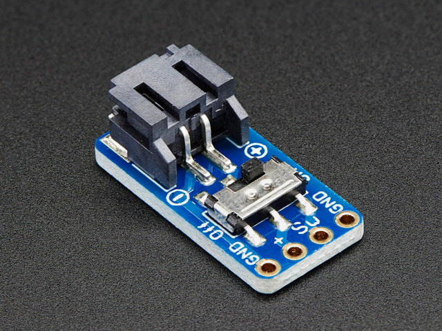 Switched JST-PH 2-Pin SMT Right Angle Breakout Board.