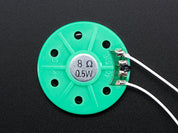 Thin Plastic Speaker w/Wires - 8 ohm 0.25W