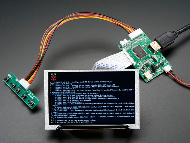 HDMI 4 Pi: 5" Display (no Touch) w/Mini Driver - 800x480 HDMI