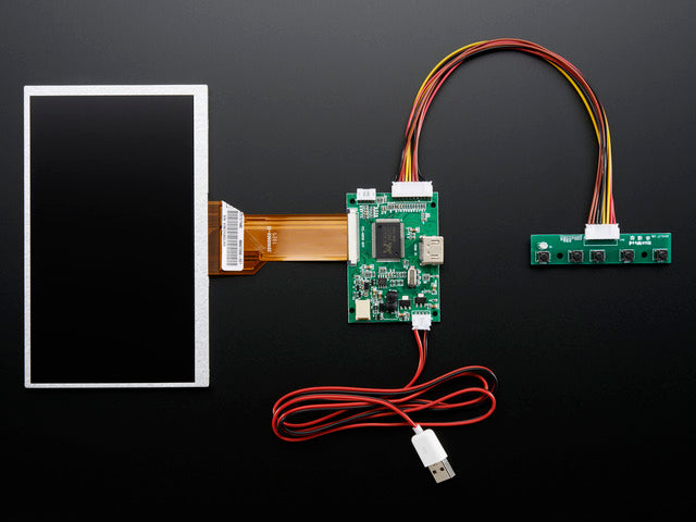 HDMI 4 Pi: 7" Display (no Touch) w/Mini Driver - 800x480 HDMI