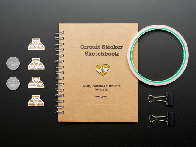 Chibitronics Starter Kit with batteries, LED stickers, book and copper tape