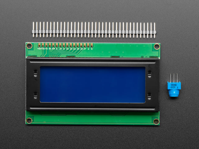 Character LCD with 20x4 characters, with header and potentiometer