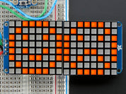 16x8 1.2" LED Matrix + Backpack - Ultra Bright Square Amber LEDs
