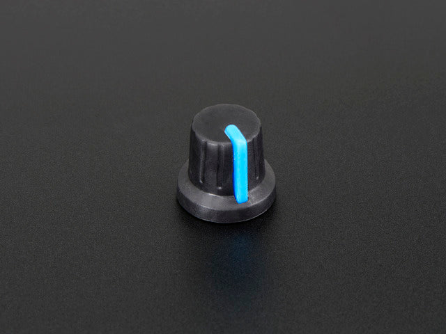 Potentiometer Knob of Soft Touch rubber with blue indicator line