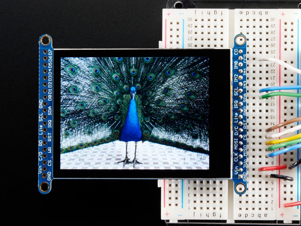 2.8" TFT LCD with Cap Touch Breakout Board w/MicroSD Socket