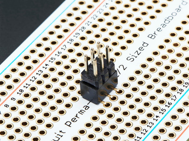 6 Pin IDC Breakout Helper Soldered into perma-proto