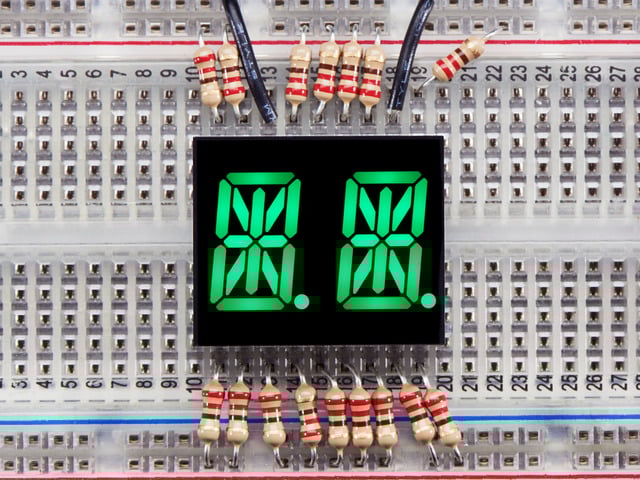 Dual Alphanumeric Display - Green 0.54" Digit Height - Pack of 2