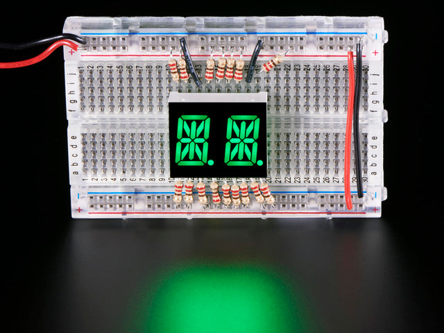 Dual Alphanumeric Display - Green 0.54" Digit Height - Pack of 2