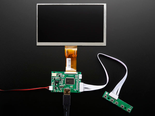 HDMI 4 Pi: 7" Display no Touchscreen 1024x600 w/ Mini Driver