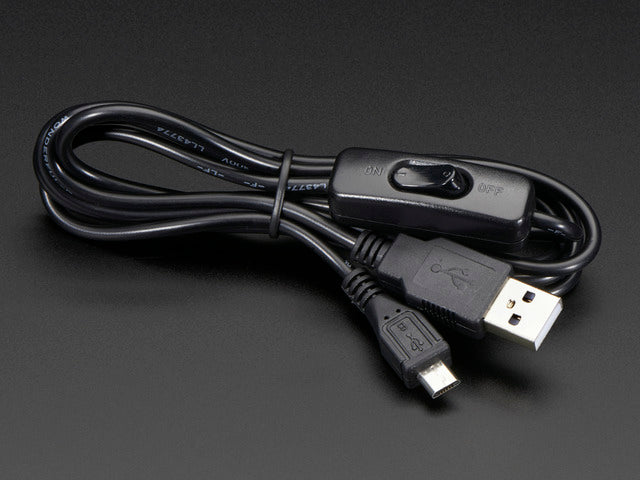 USB Cable with Type A and Micro B ends and switch in center