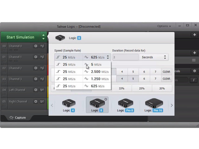 Saleae Logic Pro 16 - 16 Channels Logic + Analog - Black