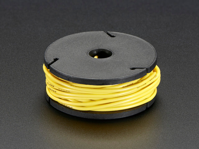 Silicone Cover Stranded-Core Wire - 25ft 26AWG - Yellow