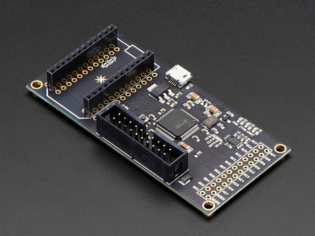 Angled shot of a Particle Programmer Shield for Photon.