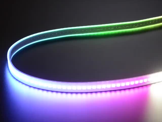 Adafruit NeoPixel Digital RGB LED Strip with different rainbow and white lights moving around