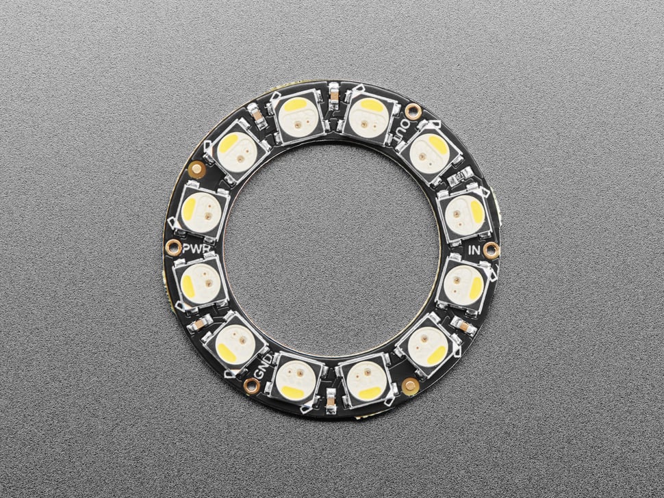 NeoPixel Ring - 12 x 5050 RGBW LEDs w/ Integrated Drivers