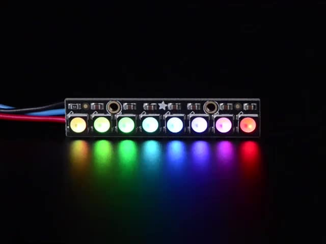 NeoPixel Stick - 8 x 5050 RGBW LEDs - Cool White - ~6000K