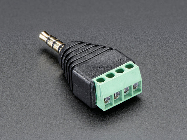 3.5mm (1/8) 4-Pole (TRRS) Audio Plug Terminal Block