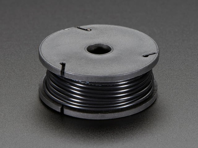Stranded-Core Wire Spool - 25ft - 22AWG - Black