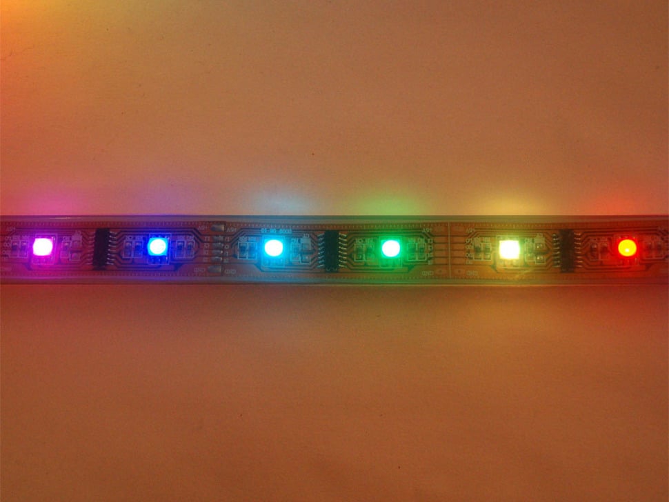 Digital RGB LED Weatherproof Strip - LPD8806 32 LED