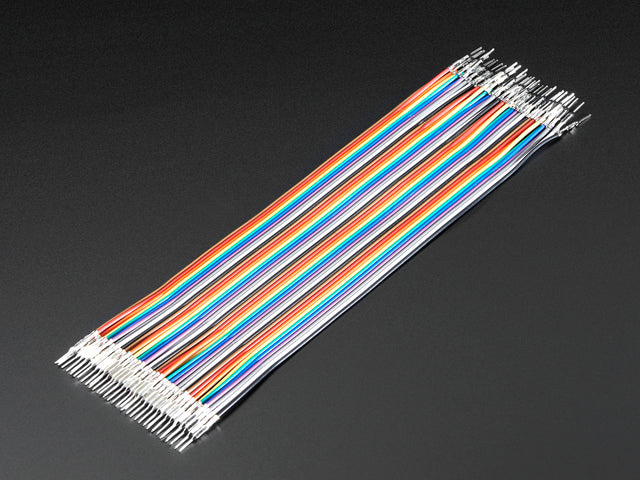 Angled shot of Premium Male/Male Raw Jumper Wires - 40 x 6 (150mm)