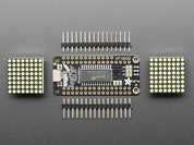 Adafruit 0.8" 8x16 LED Matrix FeatherWing Display Kit - White