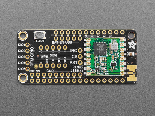 Adafruit Radio FeatherWing - RFM69HCW 433MHz
