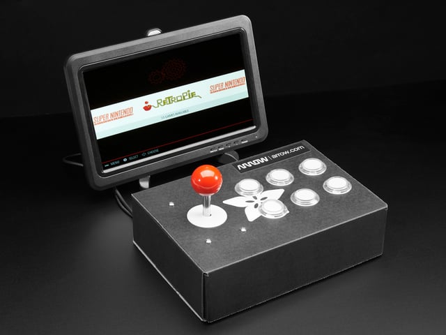 An assembled Raspberry Pi Arcade Cabinet Pack. 