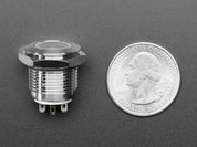Rugged Metal Pushbutton - 16mm 6V RGB Momentary