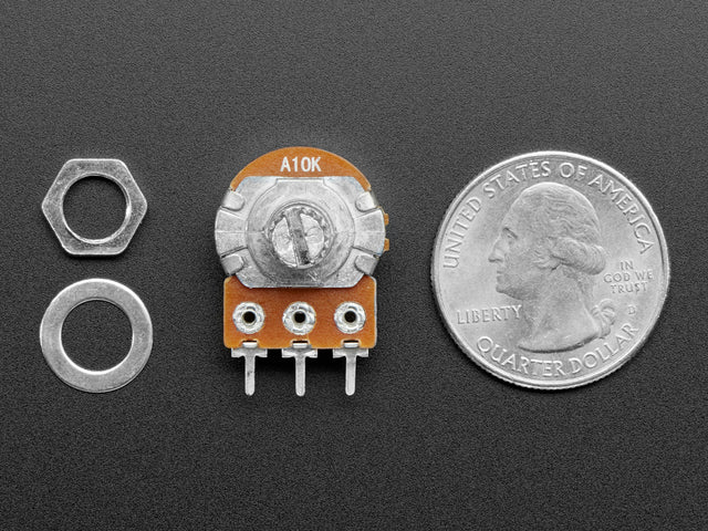 Panel Mount 10K Log Potentiometer (Breadboard Friendly)