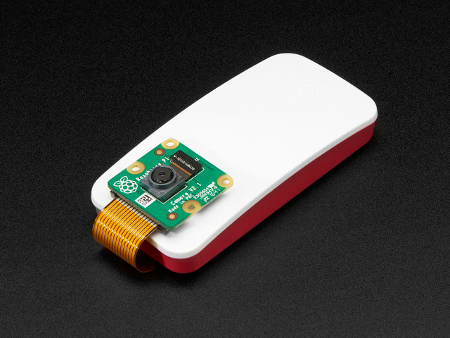 Angled shot of a Raspberry Pi Zero W Camera Pack - Includes Pi Zero W