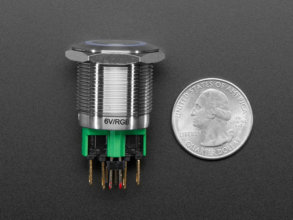 Rugged Metal On/Off Switch - 22mm 6V RGB On/Off